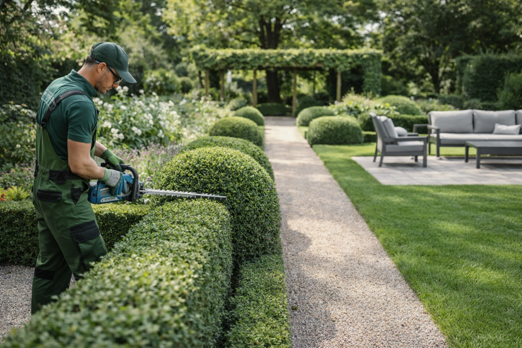 jardin bien entretenu
